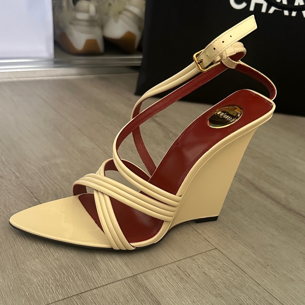 NEW SAINT LAURENT CREAM WEDGES